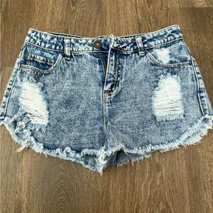 $ Clearance Sale $ Tinseltown Denim Distressed Women Shorts